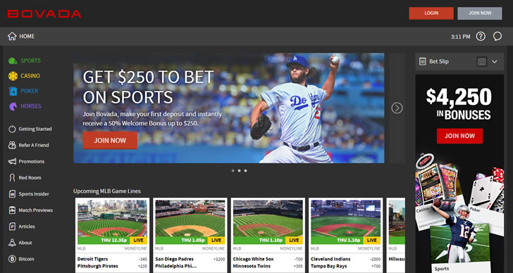 Bovada MLB Sportsbook